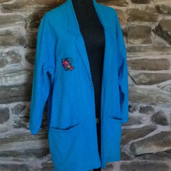 Oversized Turquoise Blazer - Picture 3 of 8